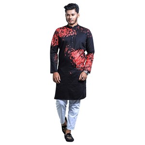 Men's Fashionable Printed Panjabi