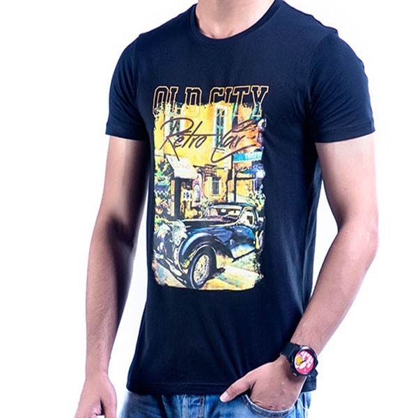 Men's Half Sleeve T-Shirt Black