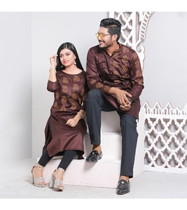 Men's & Women's Couple Panjabi & Kameez Combo