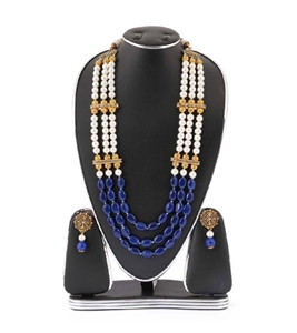 Women's Multi Color Stone Pearl Jewelry Set