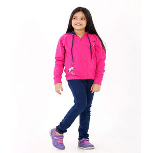 Girls Sweat Hooded Shirt