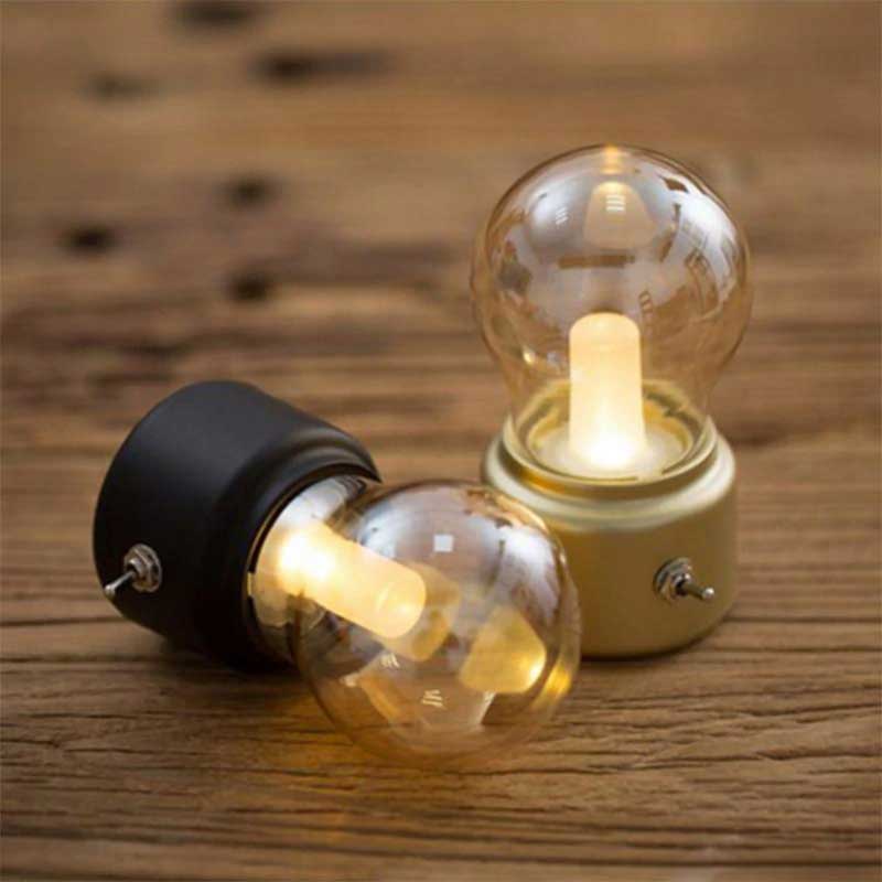 Vintage Bulb Night Light Retro USB Lamp