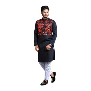 Men's Fashionable Printed Panjabi
