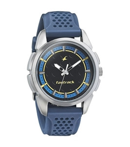 Fastrack Nn3233sp01 Sunburn Watch Black And Blue Dial With Pu