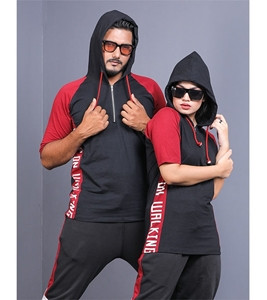 Half Sleeve Couple Hoodies