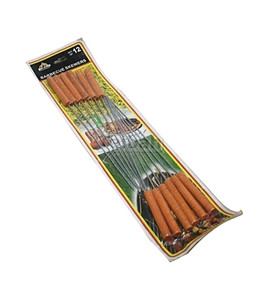 BBQ Wooden Handle Skewers 12 Pcs