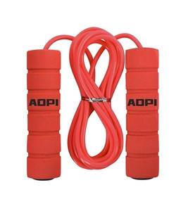 Long Handle Skipping Rope Red