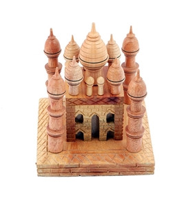 Handcrafted Wooden Artwork Tajmohal Showpiece
