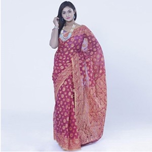 Women's Tissue Jamdani Saree