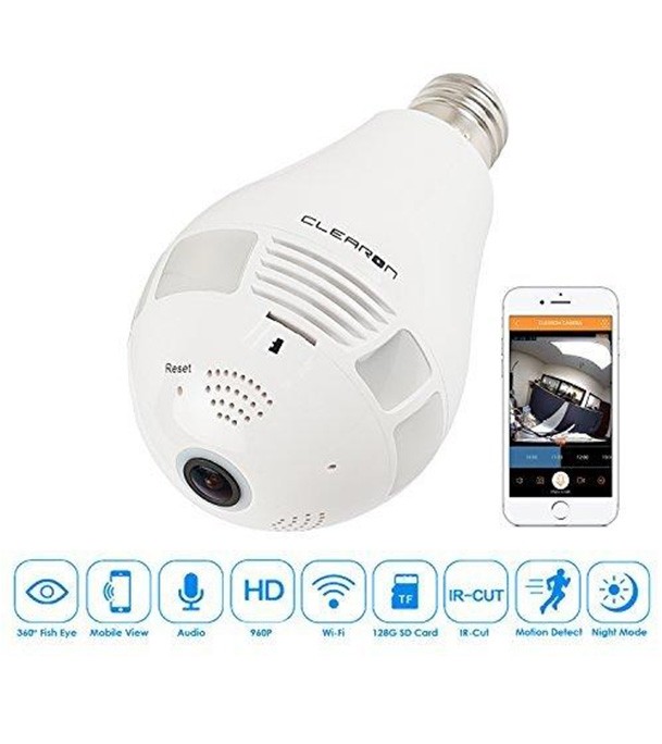 Bulb 360 Degree Panoramic WiFi IP Camera