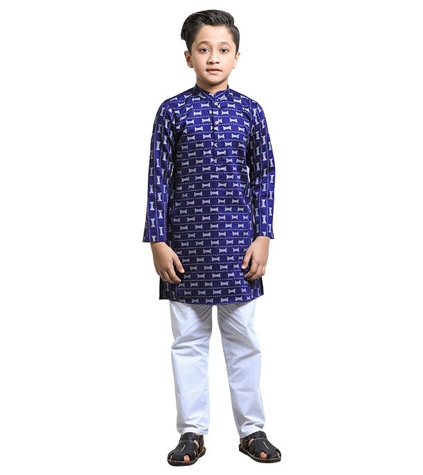 Boy's Fashionable Printed Panjabi
