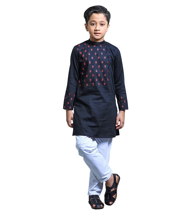 Boy's Fashionable Printed Panjabi