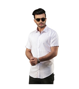 Men Half Sleeve Cotton Shirt