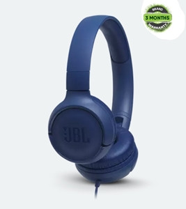 JBL Tune 500 Wired On-Ear Headphone Blue