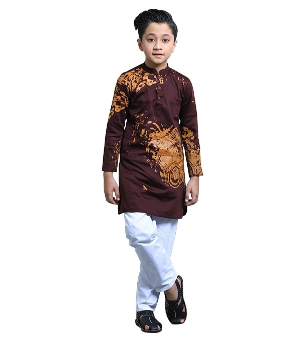 Boy's Fashionable Printed Panjabi